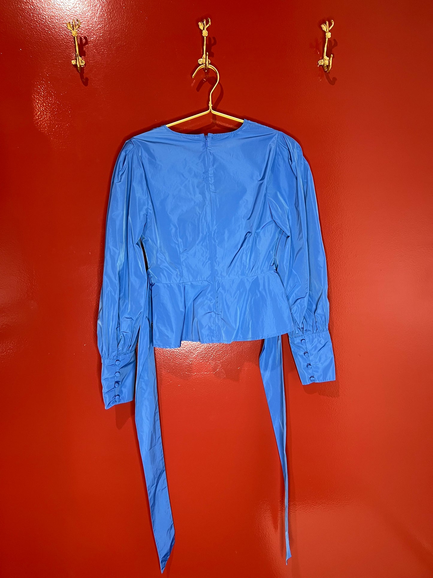 Veronica Beard Blue Long Sleeve Blouse 2