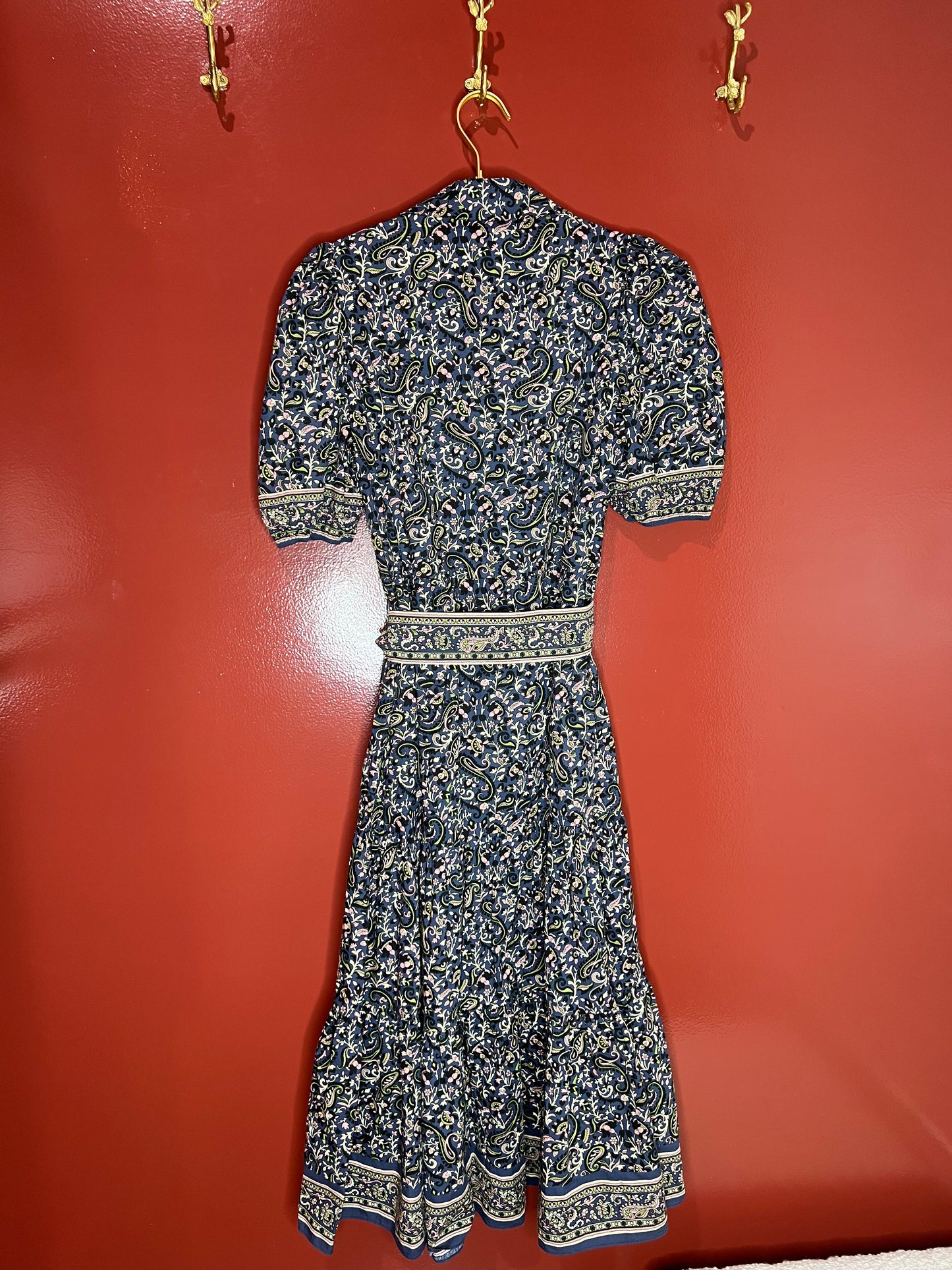 Veronica Beard Navy Print Ruffle Dress 2