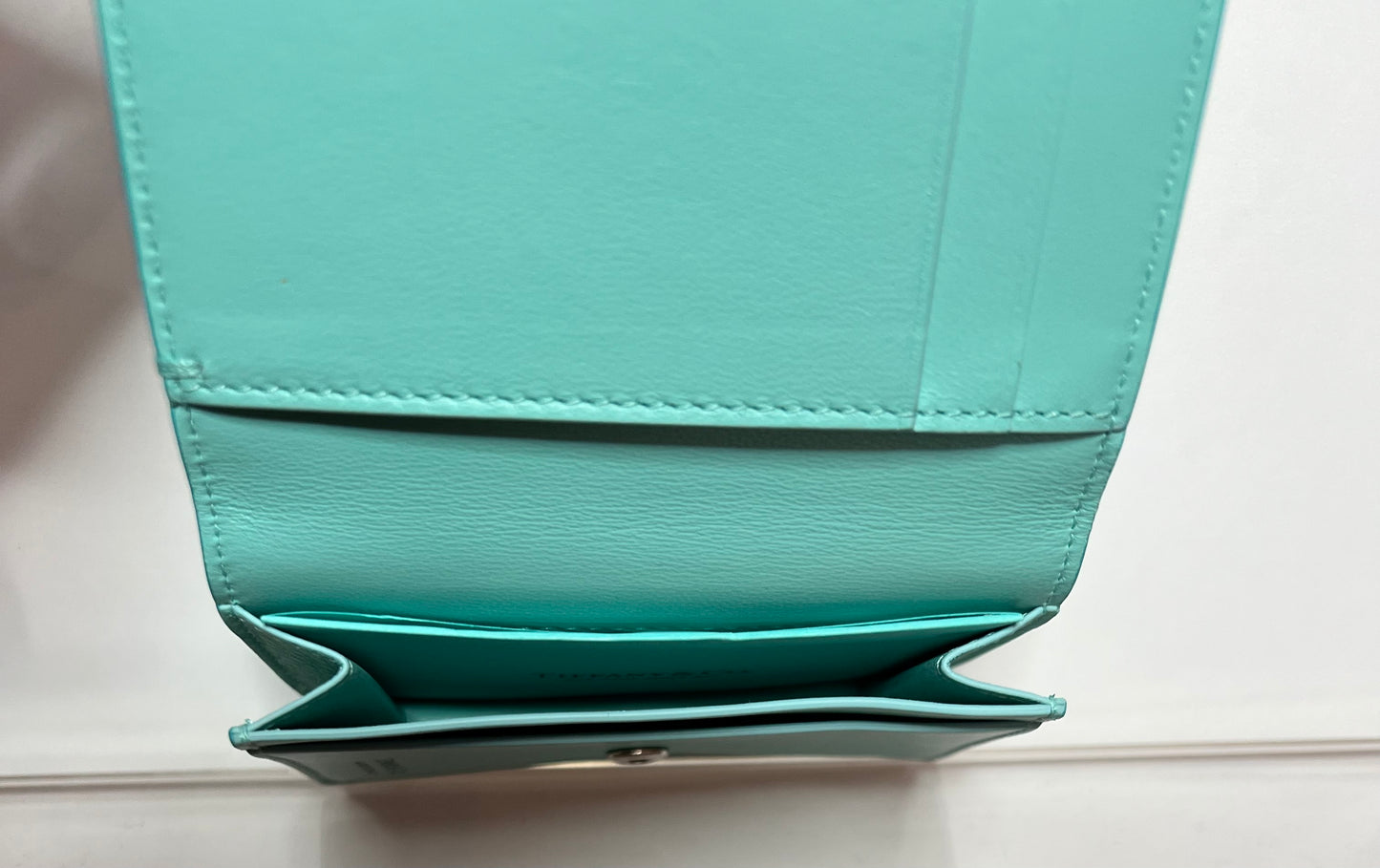 Tiffany & Co Blue Leather Card Holder