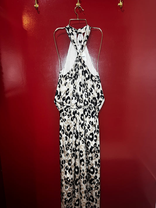 Trina Turk Animal Print Halter Dress 8