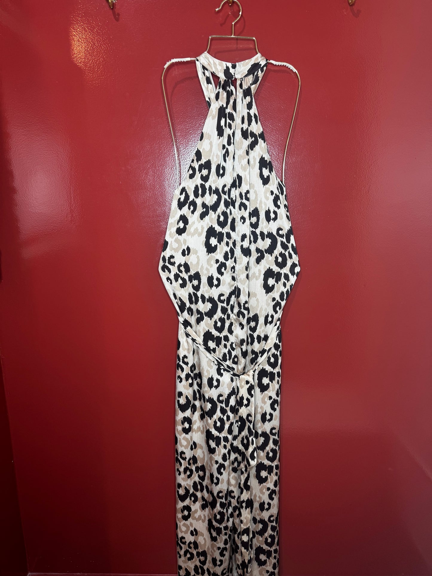 Trina Turk Animal Print Halter Dress 8