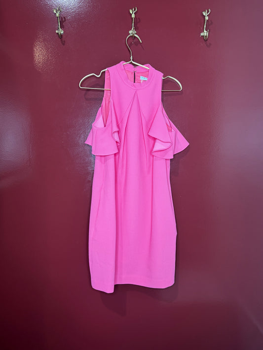 Trina Turk Coral Cold Shoulder Dress 4