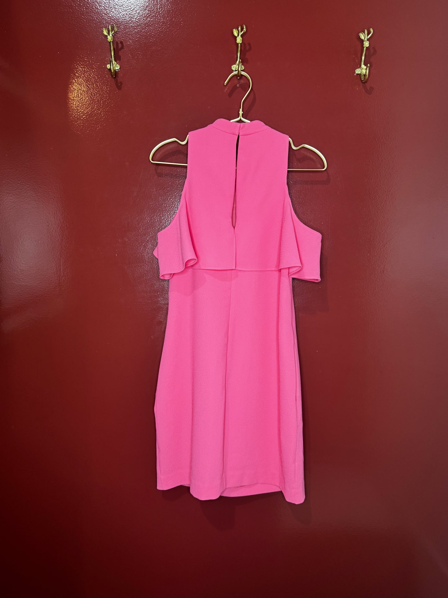Trina Turk Coral Cold Shoulder Dress 4