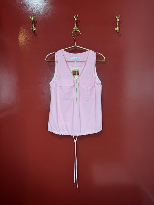 Trina Turk Zip Pink Top S