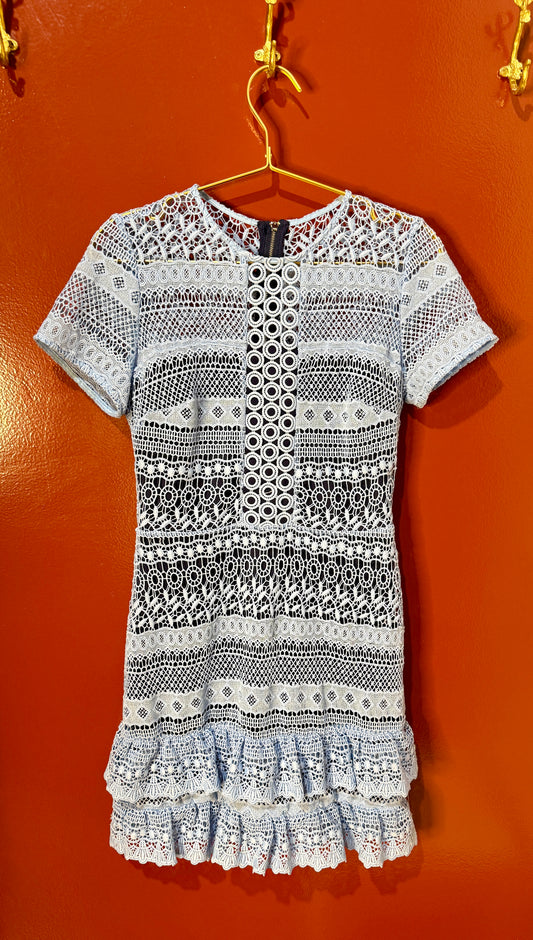 Parker Blue Lace Dress S