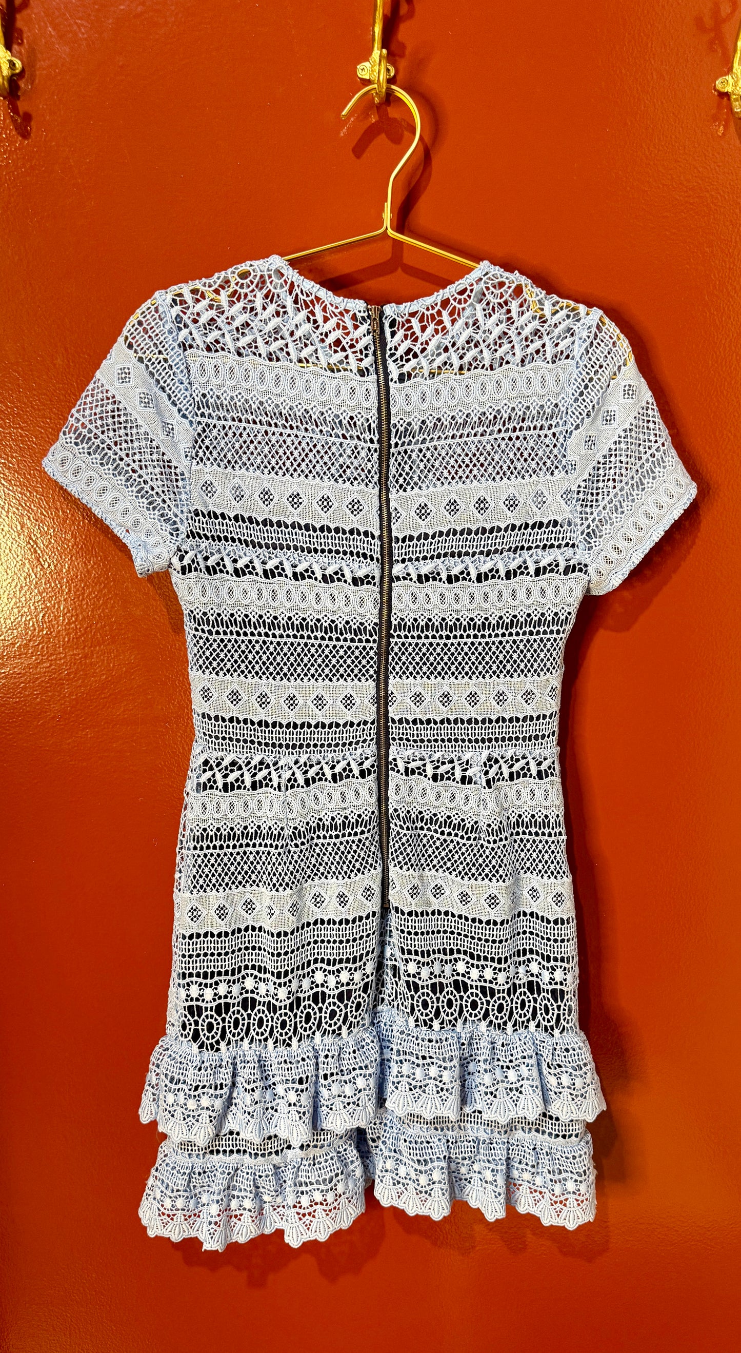 Parker Blue Lace Dress S