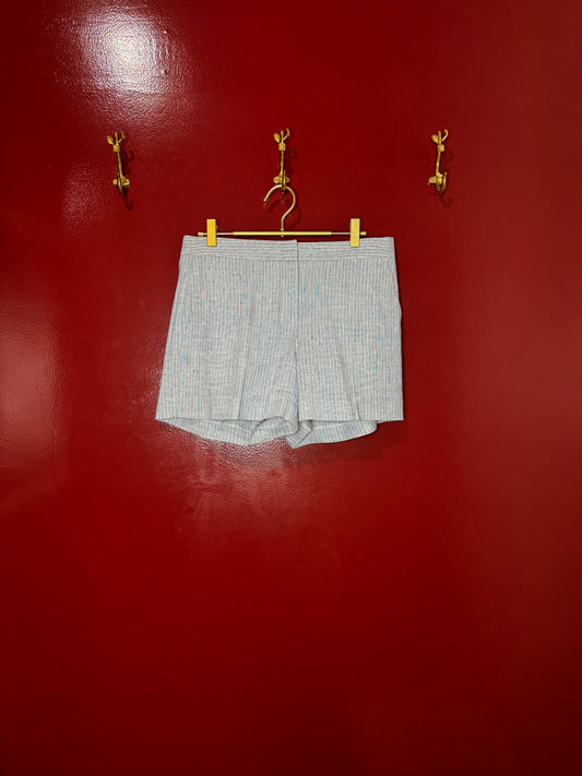 Theory Linen Blue/White Shorts 4