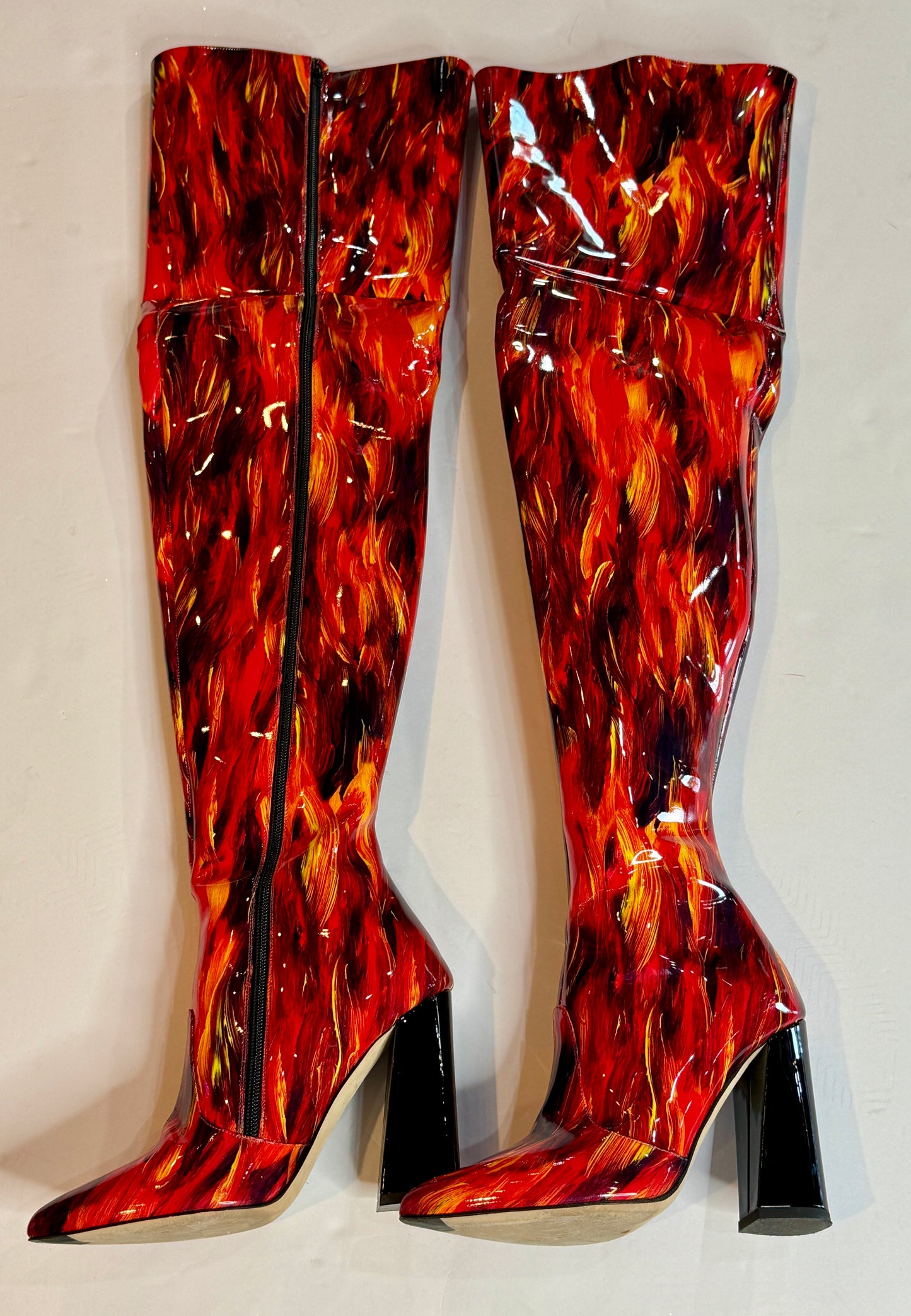 Marcell Vonberlin Over Knee Flame Boots Size: 5