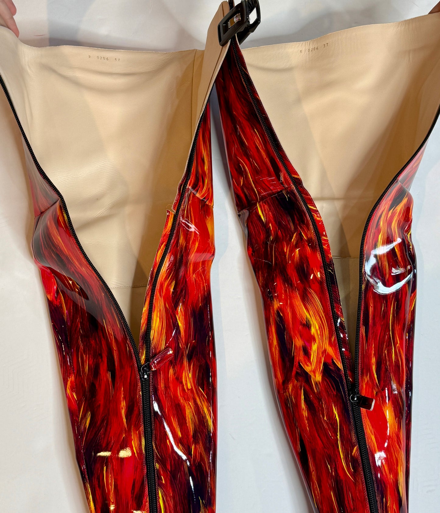 Marcell Vonberlin Over Knee Flame Boots Size: 5