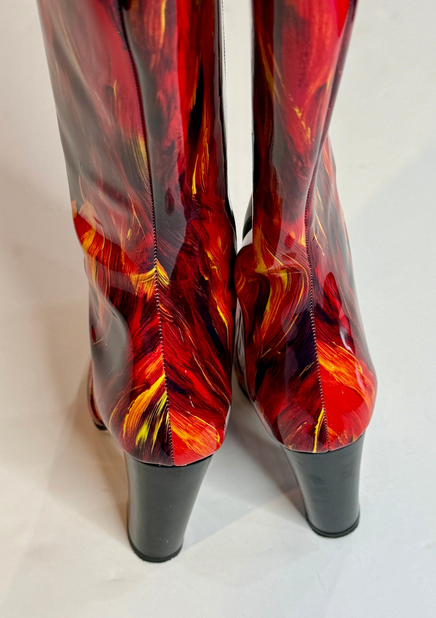 Marcell Vonberlin Over Knee Flame Boots Size: 5