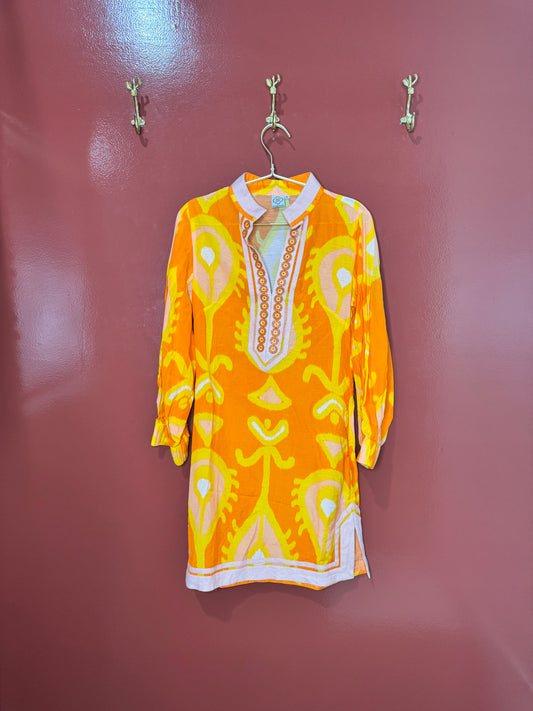 Sheridan French Orange Patterned Tunic 2
