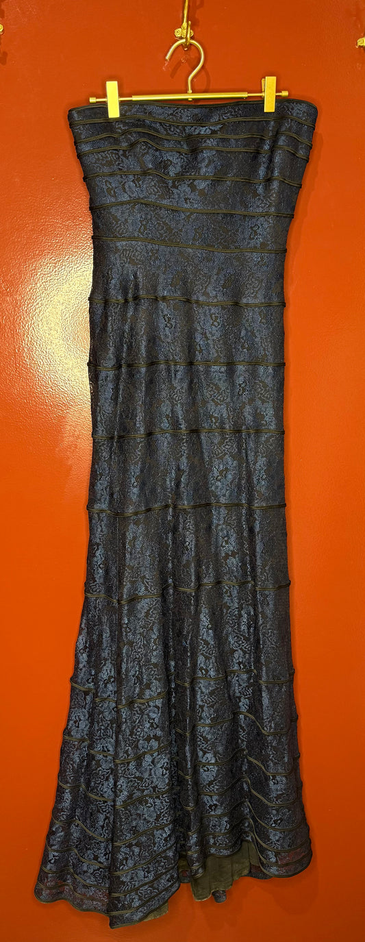 Tadashi Shoj Blue/Black Lace Dress 4