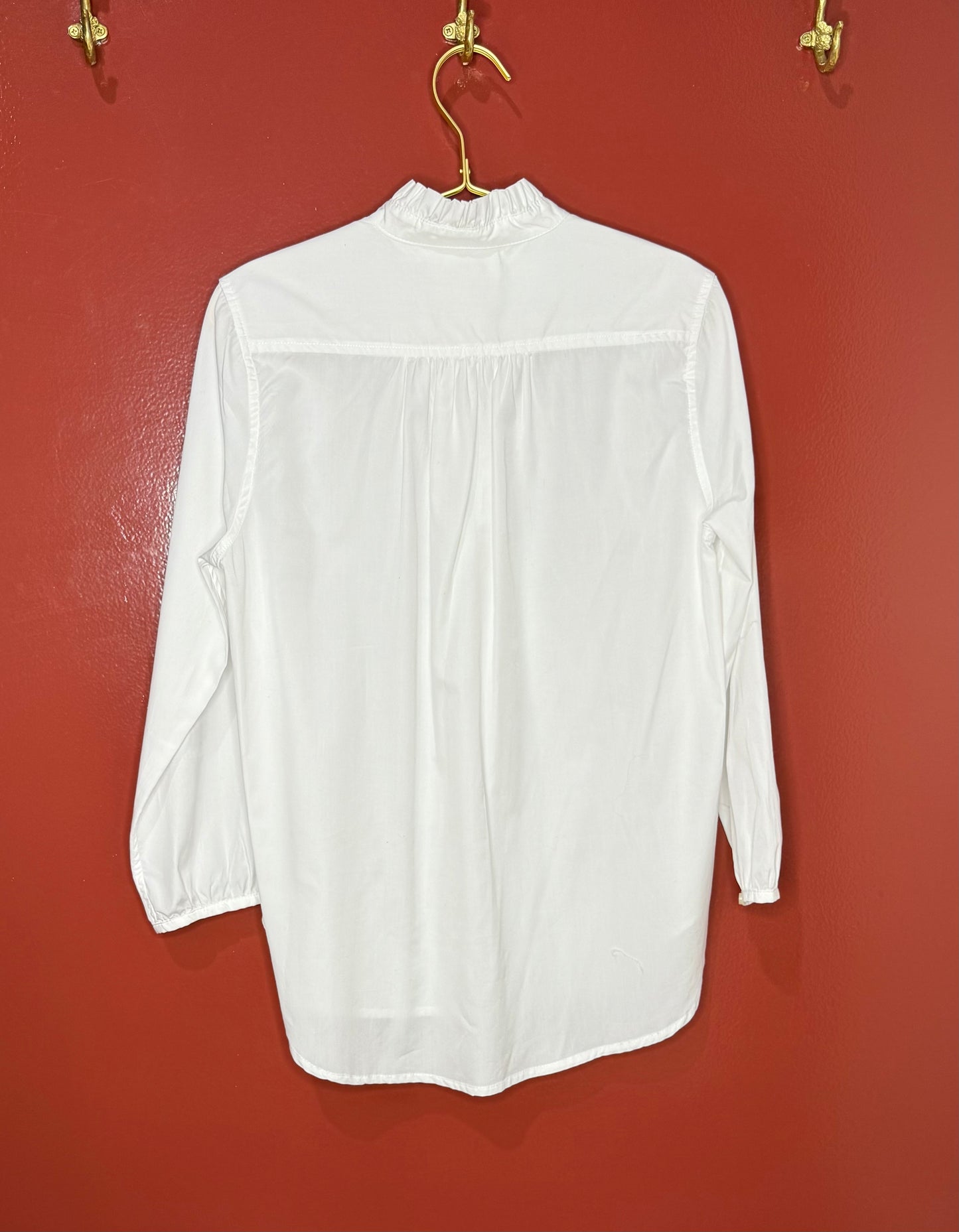 Birds of Paradise White Long Sleeve  Top S