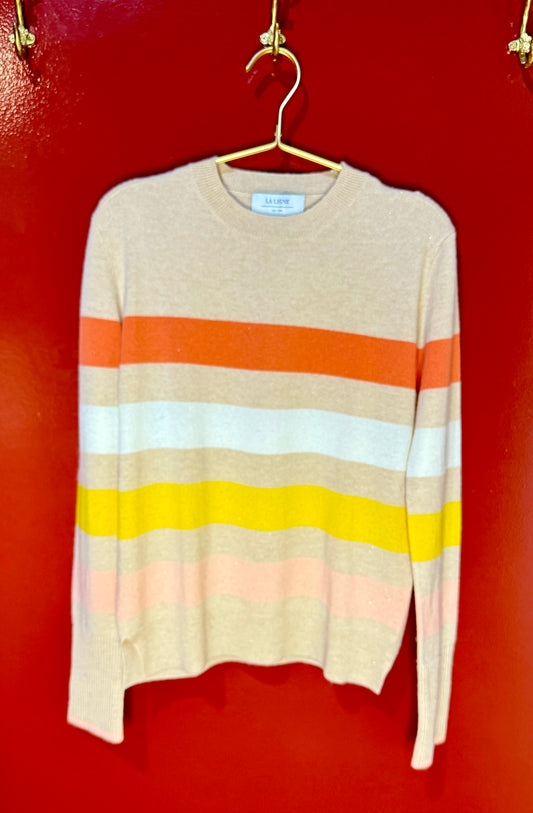 La Ligne Tan Striped Sweater M