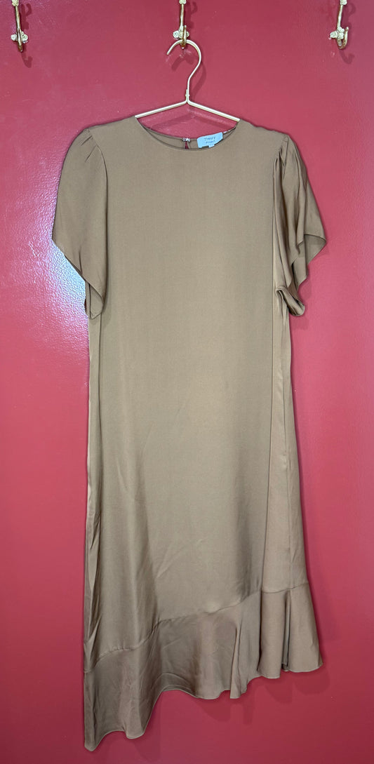 Theory Project Brown Silk Dress S