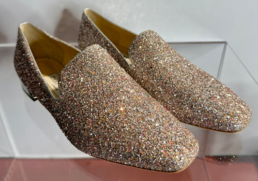 Jimmy Choo Silver Loafers 39