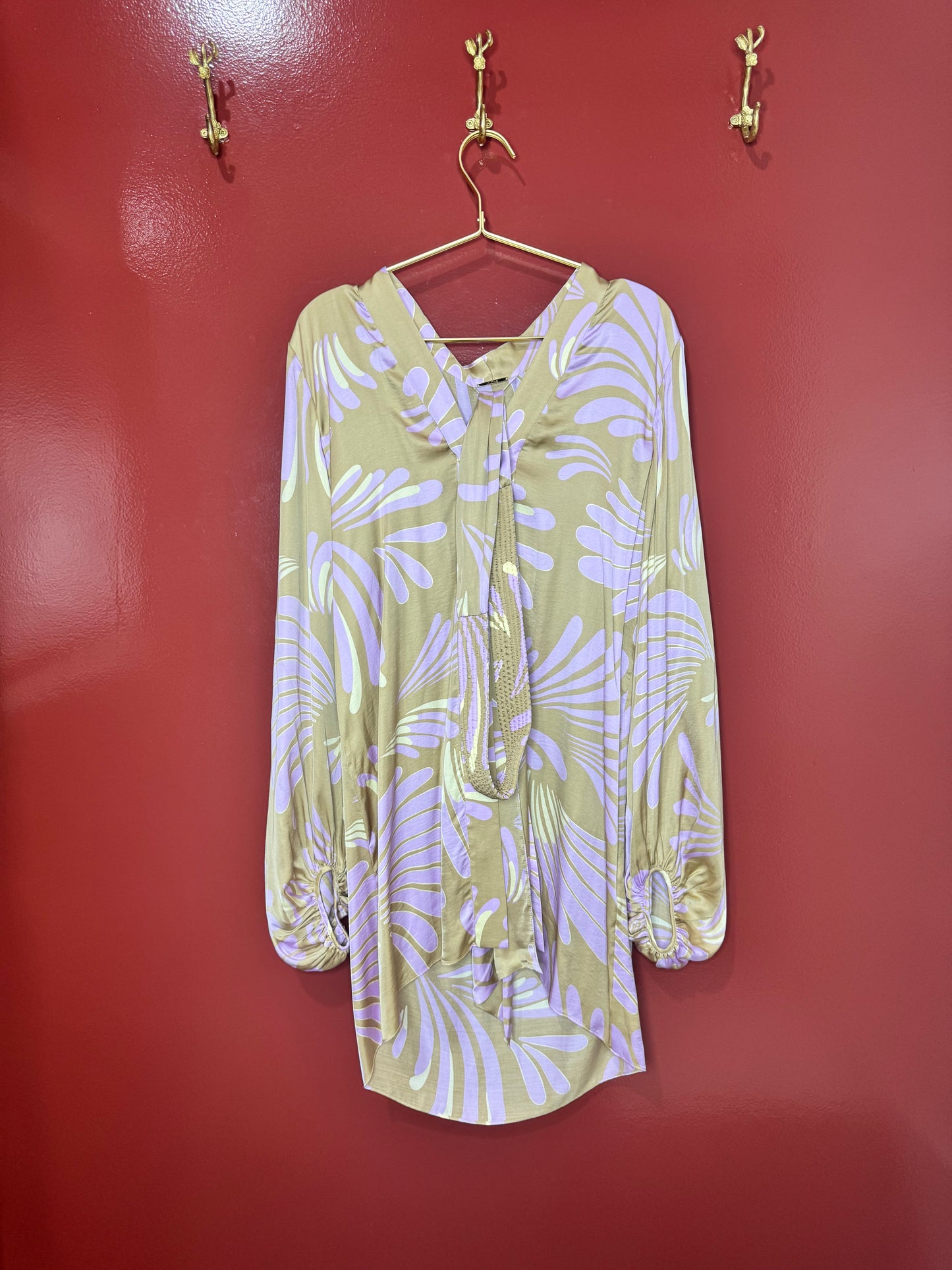 Alexis Purple/Tan Floral Top M
