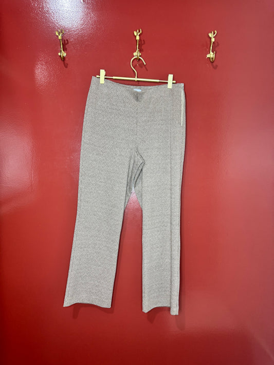 Ecru Checkered Pants M