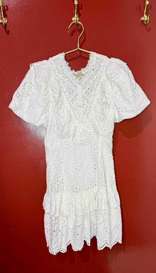 Love Shack Fancy White Short Dress 2