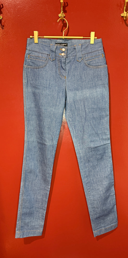 Dolce & Gabbana Mid-Rise Straight Leg Jeans XS/0
