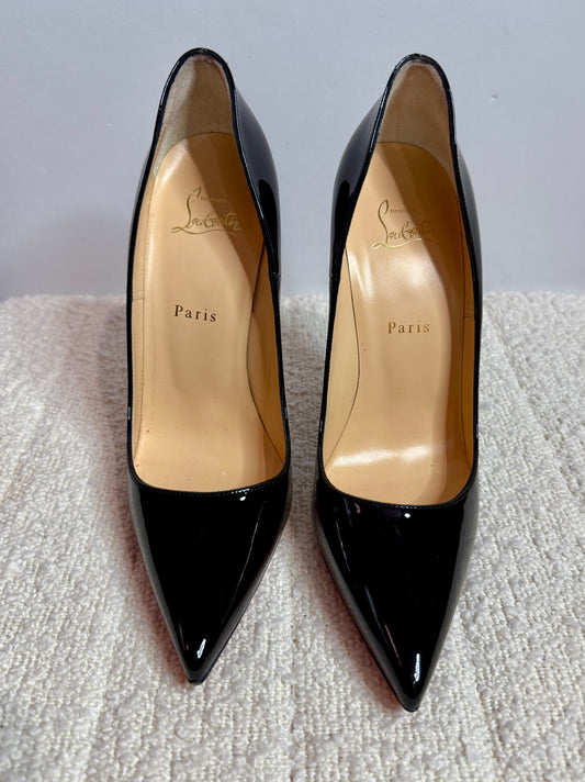 Christian Louboutin So Kate Black Patent Heels 39.5