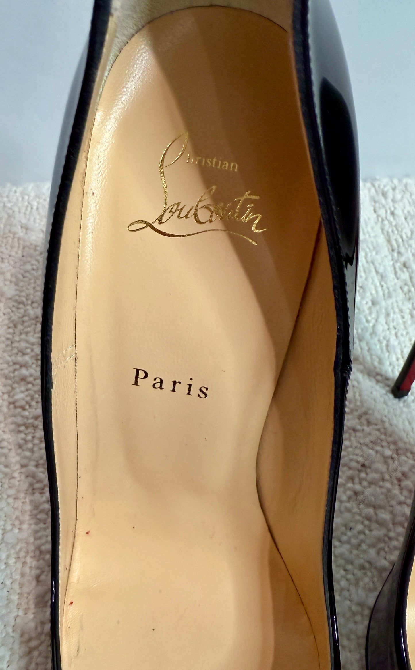Christian Louboutin So Kate Black Patent Heels 39.5