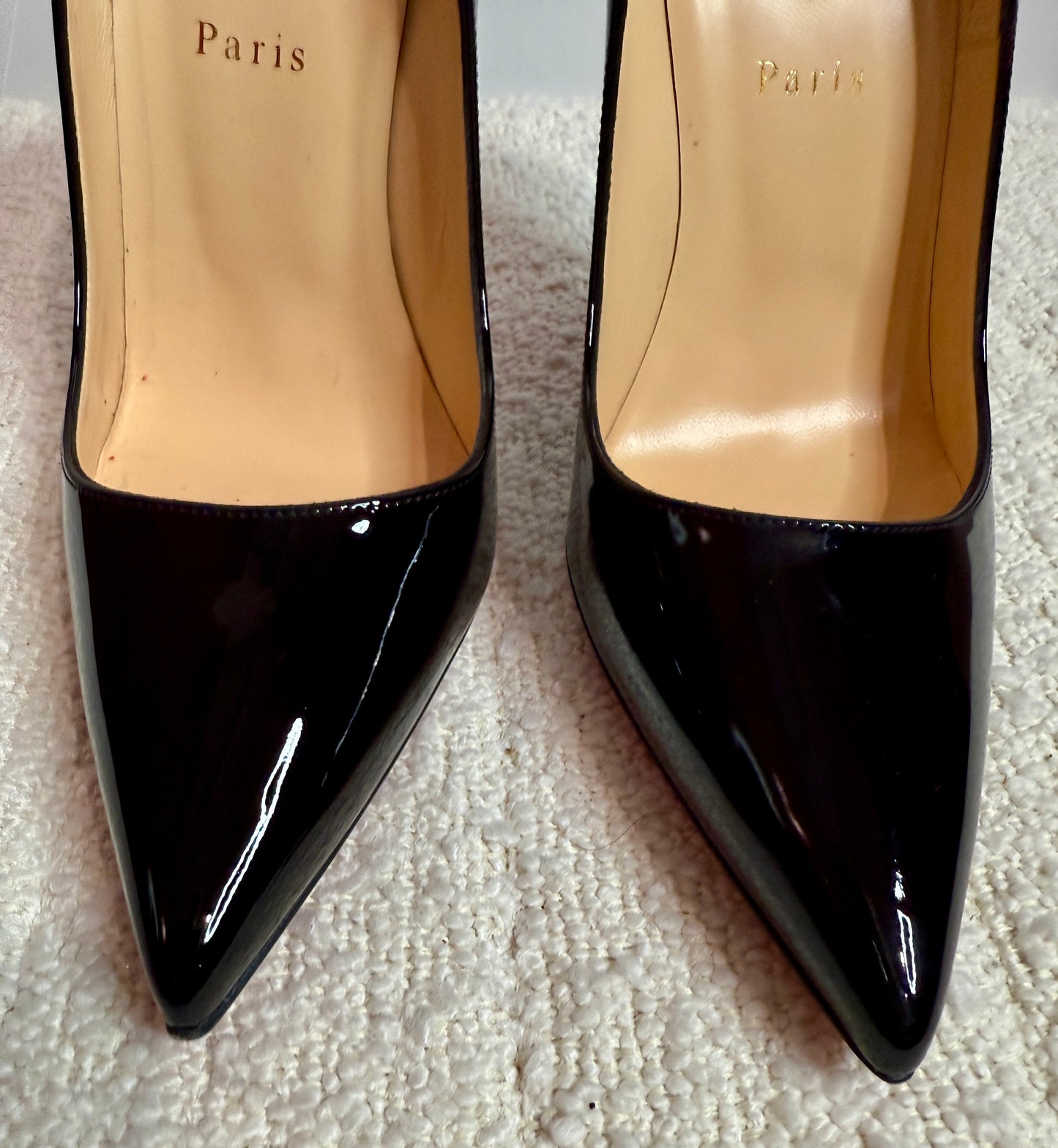 Christian Louboutin So Kate Black Patent Heels 39.5