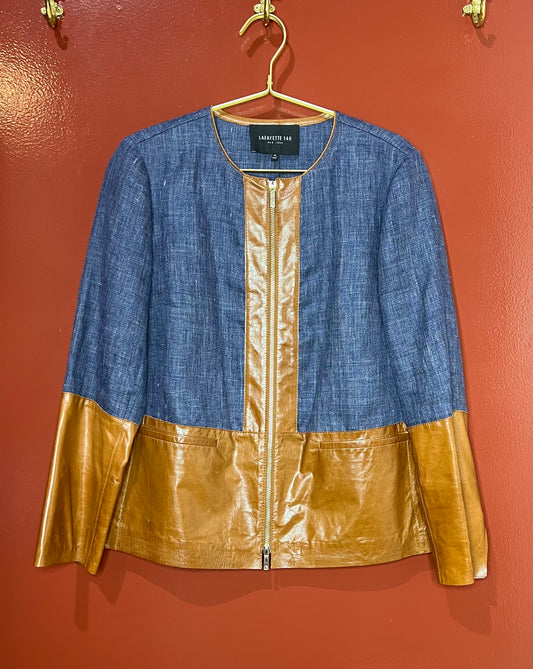 Lafayette 148 Leather Jacket M