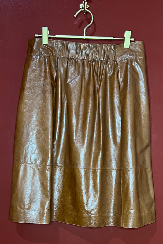 Lafayette 148 Leather Skirt 8