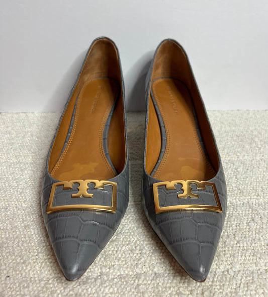Tory Burch GiGi Croc Block Heels 8.5