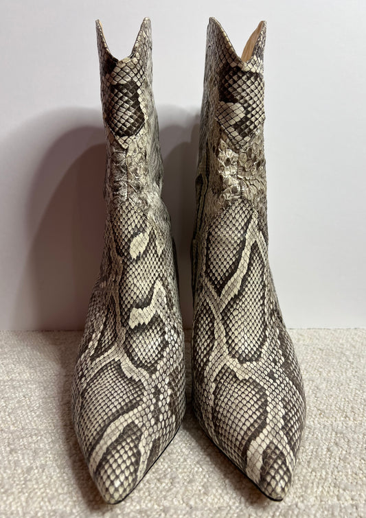Alexandre Birman Python Pointed Boots 39 1/2