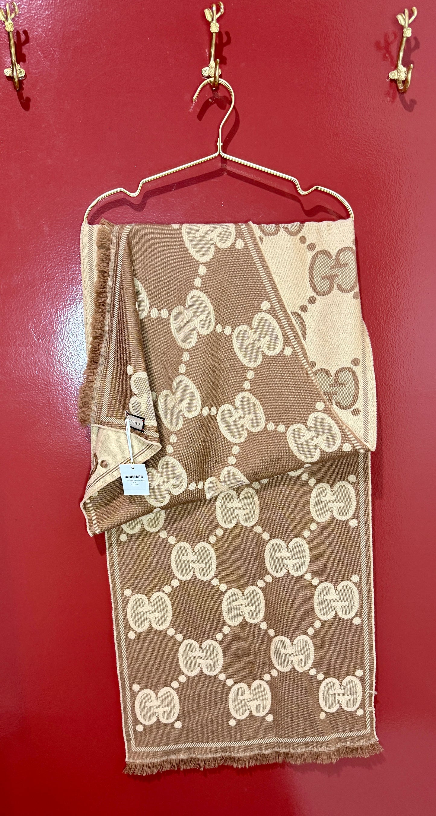 Gucci Reversible Neutral GG Scarf