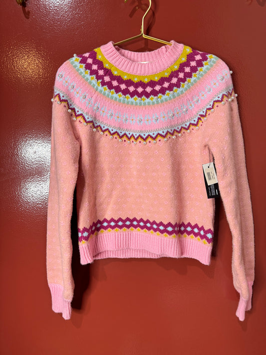 Love Shack Fancy Pink Sweater S/M