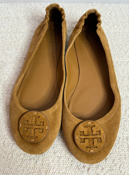 Tory Burch Suede Tan Flats 7.5/8