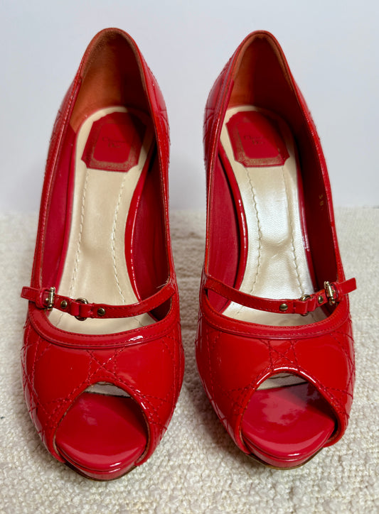 Christian Dior Red Heels  38 1/2