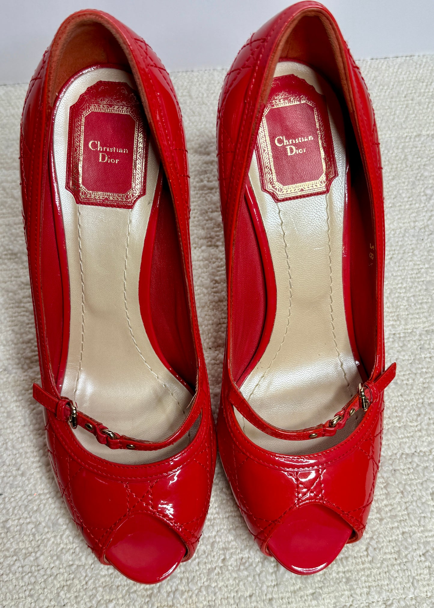 Christian Dior Red Heels  38 1/2