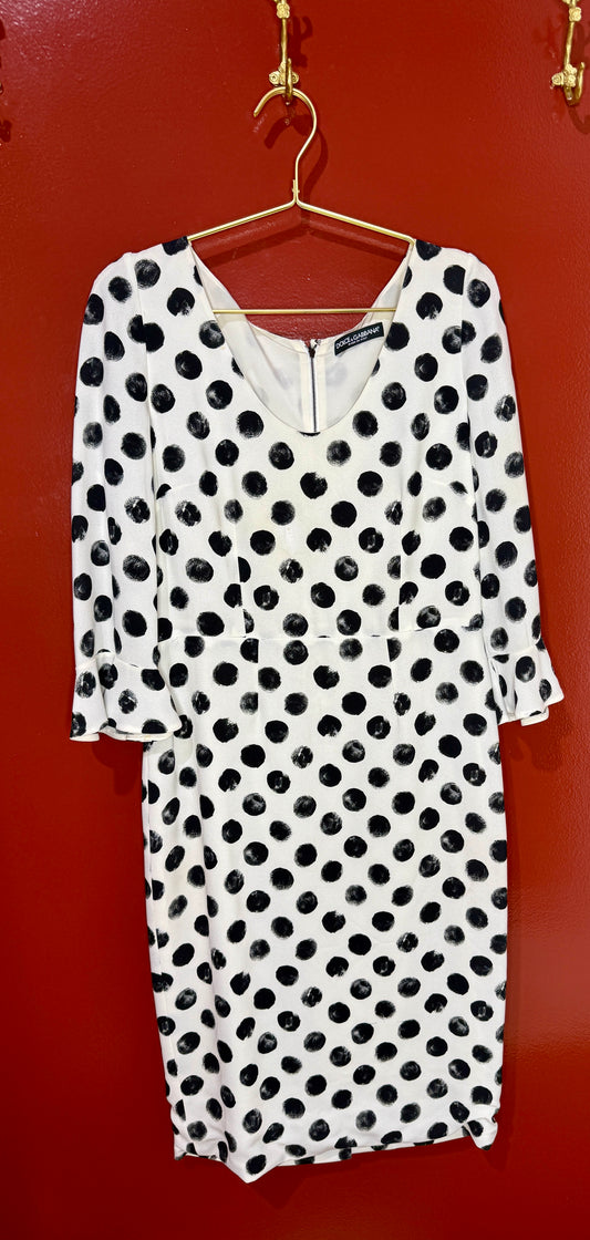 Dolce & Gabbana Polk a Dot Dress 42