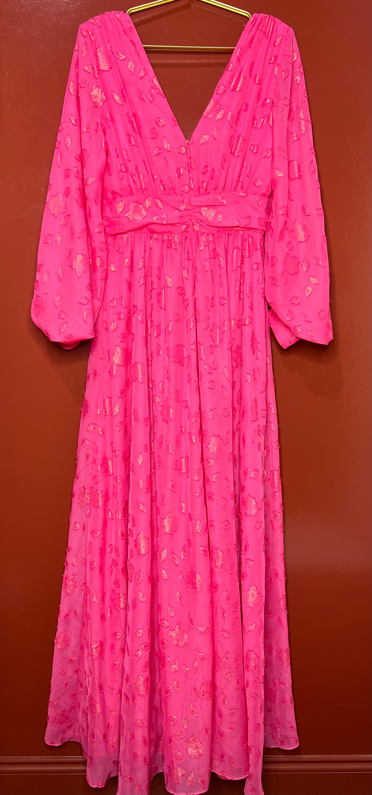 One 33 Social Hot Pink Maxi Dress 8