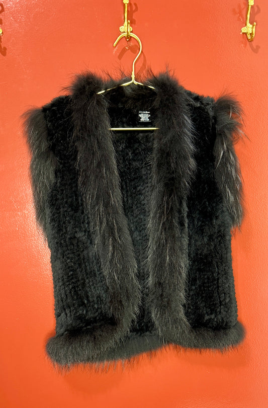 Saks Fifth Ave. Rabbit Fur Vest S/M