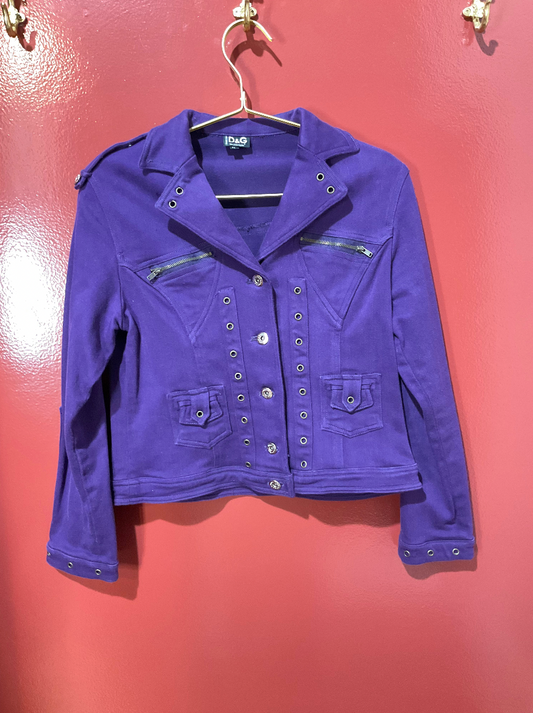 Dolce & Gabbana Purple Button Jacket M